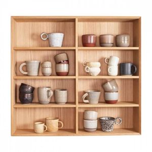 Wooden Tree-Shaped <b>Storage</b> Rack Three-Layer Minimalist Design Standing Type Handmade Wood Holder for Living Room - Product Image 2