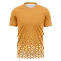 T-shirt pour homme à motif géométrique bleu, sublimation, manches courtes, séchage rapide, coupe sportive régulière, tricoté en polyester, tee-shirt athlétique