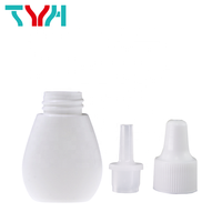 (SAMPLE) Flacon compte-gouttes ovale en plastique souple LDPE 3ml/5ml/10ml/11ml avec bouchon fileté PP et bouchon intérieur PE pour sérum de soin HOS