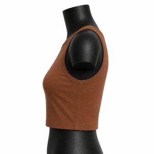Custom Sleeveless Yoga Gym Fitness Activewear Wholesale Sportswear Solid Sports <b>Crop</b> Tank <b>Top</b> - Product Image 4