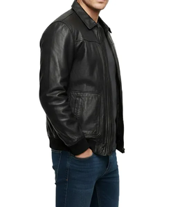 Chaqueta Varsity Vintage para Hombre, 100% Algodón, con Cuello Alto y Cierre de Botones de Cuerno, Abrigo de Invierno a Prueba de Viento - Product Image 4