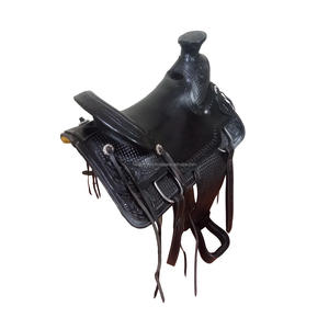 Selle de cheval occidentale en cuir pur Western Roping Ranch siège chaud selle de Wade pour chevaux course professionnelle élevage course de cheval - Product Image 1