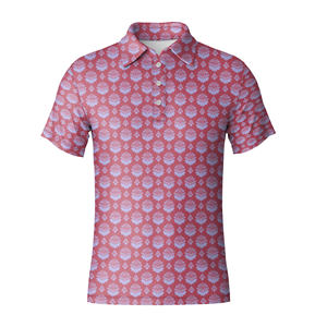 Polo de Golf para Hombre de Alto Rendimiento con Estampado Elegante en Toda la Superficie, Tejido Transpirable que Absorbe la Humedad, Camisetas de Ajuste Cómodo - Product Image 5
