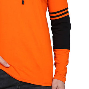 Sweat-shirt à capuche personnalisé sans cordon pour homme, en coton épais, coupe oversize, pull uni, style décontracté streetwear avec poche 2026 - Product Image 5