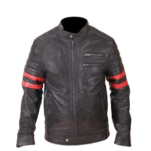 Ropa deportiva personalizada OEM chaqueta negra de cuero de vaca para hombre impermeable de secado rápido y Anti-UV para motocicletas y carreras de autos - Product Image 1