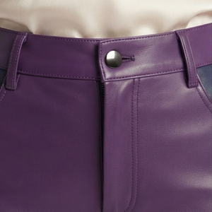 Fashion Women Leather <b>Pants</b> <b>Ladies</b> Zipper Fly Leather Biker <b>Pants</b> Wholesale Custom Women Leather <b>Pants</b> OEM Girls Leather <b>Pant</b> - Product Image 5