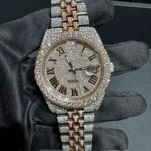Reloj de Moissanita Personalizado que Pasa la Prueba del Diamante, Color D, VVS, Estilo Hiphop, para Hombre - Product Image 1