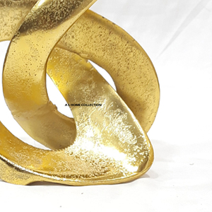Objeto Decorativo Tallado a Mano en Metal con Acabado en Color Dorado, Escultura Artesanal de Aluminio para Decoración del Hogar o Escritorio - Product Image 4