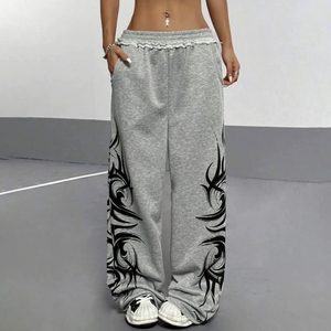 Pantalones Anchos de Mujer, Estilo Desgastado, de Primera Calidad, 100% Algodón, Felpa, Ecológicos, Transpirables, Estilo Urbano - Product Image 3