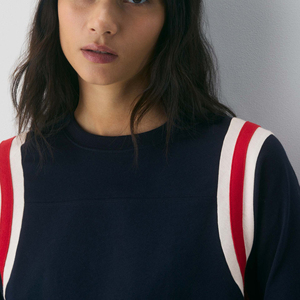 Women's Three Quarter Sleeve T-Shirt Custom Women Mid Sleeve Short Varsity Style Shoulder Crew <b>Neck</b> Women T Shirt - Product Image 3