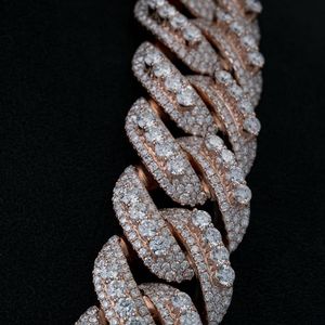 Luxury VVS Moissanite Cuban Chain <b>Necklace</b> with 925 Sterling Silver Hip Hop Trendy <b>Statement</b> Party Wear Chain For Unisex - Product Image 2