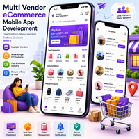Desarrollo de Aplicaciones Móviles de Comercio Electrónico Multivendedor, Stock Linux, Multi-idioma, Seguimiento de Pedidos en Tiempo Real, Gestión de Vendedores, Android, Mac