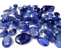Saphir bleu naturel facetté de haute qualité, pierre non montée, certifié par un tiers, 6-15 mm, formes et coupes variées pour bagues et pendentifs