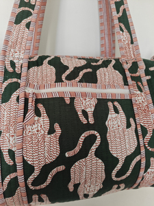 Striped Quilted Cotton Duffle <b>Bag</b> Lightweight Double Handles Shree Balajee <b>Garments</b> <b>Travel</b> 20-35L - Product Image 5