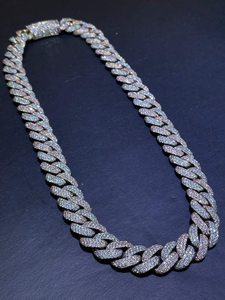 Cadena Cubana de Oro de 14k para Hombre, Chapada en Oro, con Diamantes Cultivados en Laboratorio, Joyería Brillante de Moda Hip Hop para Bodas y Fiestas - Product Image 5