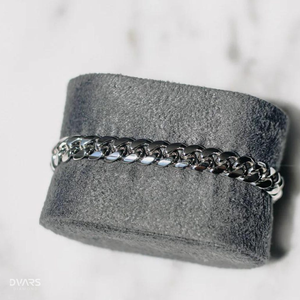 สร้อยข้อมือคิวบันลิงค์แบบหนาสำหรับผู้ชาย สร้อยข้อมือแบบฮิปฮอปประดับเพชร  เครื่องประดับเงินแท้ 925 สร้อยข้อมือคิวบันประดับมอสซาไนต์ - Product Image 1