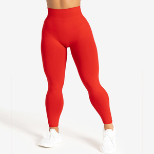 Leggings de sport sans couture taille haute pour femme, pantalon de yoga, extensible, respirant, pour la course et l'entraînement en salle de sport, effet push-up - Product Image 3