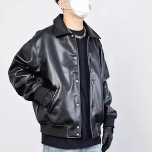 Nouvelles tenues à la mode, veste vintage à col rabattu, veste en cuir tendance, veste pour homme, veste grande taille, logo personnalisé - Product Image 4