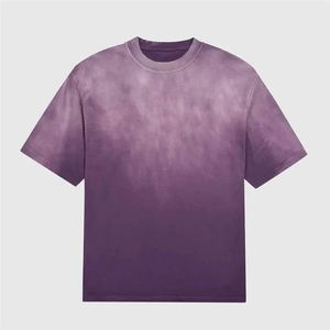 Camiseta Vintage de Algodón 100% de Alto Gramaje con Estampado Personalizado, Hombro Caído, Cuello Redondo, Manga Corta, Ajuste Regular y Lavado Ácido Sólido - Product Image 2