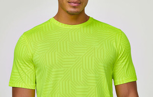 T-shirt pour homme en polyester 100% 180g, coupe slim, grande taille, logo personnalisé, taille US - Product Image 2