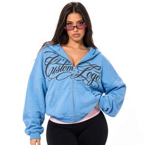 Hoodies en coton en gros, 320 g/m², en molleton bouclette, coupe décontractée avec cordon de serrage pour les détaillants de vêtements - Product Image 6