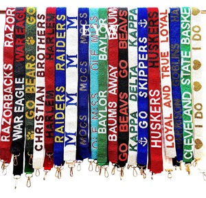 Correa de Bolso Vintage Ecológica con Cuentas Bordadas Personalizadas CRYSTAL CRAFT, Logotipo de Equipo Roll Tide Geaux Tigers Go Raiders Iowa Hawks - Product Image 4