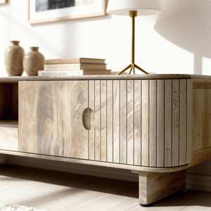 Mueble para TV Vandana Cresta Grand en madera de mango claro - Product Image 3