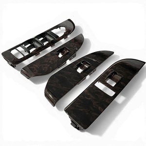 4PCS <b>Window</b> Switch Panel <b>Cover</b> Trim for 2010-2014 GMC Yukon Denali Chevrolet Tahoe Suburban OEM Replacement Dark Woodgrain Color - Product Image 2