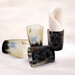 Verre à boire en corne polie de forme naturelle, écologique et de haute qualité, au style rustique, pour les passionnés du Moyen Âge, verres à bière FAIZA CRAFT - Product Image 1