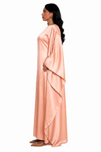 Abaya de Manga Larga Estilo Kaftan de Alta Calidad 2026, de Seda Satén, Elegante, Suave y Fluida, Apta para Hijab - Product Image 3