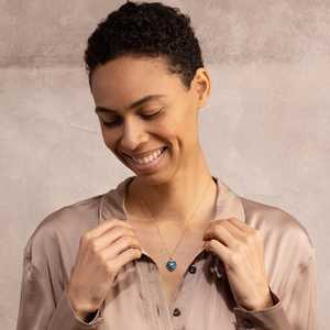 Pendentif en grenat naturel en forme de cœur, argent 925, style vintage, bijoux de fiançailles - Product Image 4