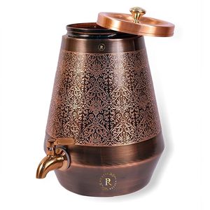 Distributeur d'eau en cuivre à motif bohème, rond, réutilisable, pour usage domestique - Product Image 1