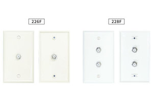 Single Gang Coax <b>Connector</b> Wall Plate for US <b>Telephone</b> Accessories - Product Image 6