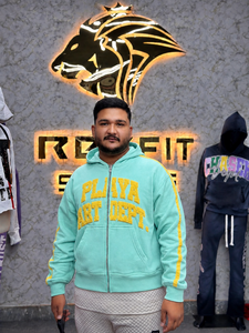 Nouveau Sweat à Capuche Zippé Homme 2026 – Tissu Jersey 100% Coton, Coupe Oversize, Logo Imprimé Frontal par Décoloration, Respirant, Style Hip Hop - Product Image 5