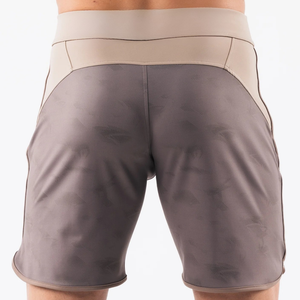 Shorts de bain pour hommes, couleur beige clair, à séchage rapide, avec cordon de serrage, pour la plage, la natation, les sports nautiques, vêtements de sport - Product Image 2