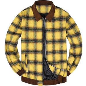 Veste en flanelle de qualité supérieure pour homme, sur mesure, couleur unie, manches longues, doublure en polaire, chaude, douce et respirante - Product Image 1