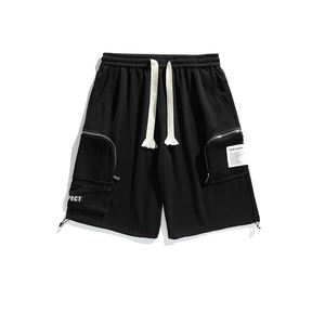 กางเกงวิ่งจ๊อกกิ้งผู้ชาย ผ้าฝ้ายทรงโอเวอร์ไซส์ พิมพ์ลายกราฟิก กางเกงลำลองฮิปฮอป มีกระเป๋า - Product Image 5