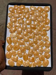 ขายส่งหินอาเกตลายลูกไม้สีเหลือง หินธรรมชาติสำหรับตกแต่ง ทำเครื่องประดับ ลูกปัด คาโบชอง และงานฝีมือ - Product Image 3