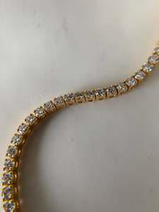 Pulsera con Dijes de Moissanita, Plata 925 con Baño de Rodio, Corte Brillante, Estilo Bohemio, Lujo, Brillante, Certificado GRA, Nupcial - Product Image 3