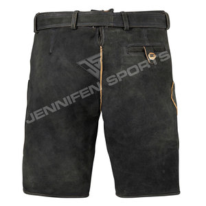 Lederhosen bavaroises pour hommes en daim de chèvre, de haute qualité, personnalisées, à motif uni brodé, vente en gros - Product Image 5