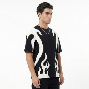 Custom Men's Cotton Jersey O-Neck Graphic <b>Patchwork</b> T-<b>Shirt</b> Regular Fit Short Sleeve Casual Streetwear Fashion Summer T-<b>Shirt</b> - Product Image 4