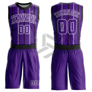 Conjunto de Uniforme de Baloncesto Morado Personalizado de Alta Calidad, Sublimado, Malla sin Mangas, Nombre del Equipo 00, Unisex Adulto, Todas las Temporadas, Corte Atlético - Product Image 1