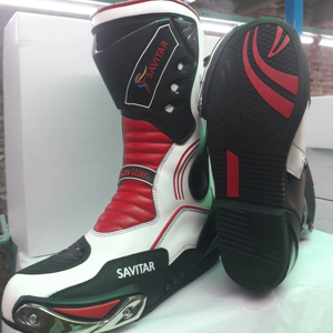 Botas de carreras de cuero originales hechas a medida, botas de carreras para motocicleta, botas de aventura a media pantorrilla - Product Image 1