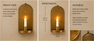 Premium Venetian <b>Wall</b> <b>Sconce</b> Baroque Decorative <b>Wall</b> <b>Light</b> with Intricate Mirror Craftsmanship, Antique Inspired Brass Finish, - Product Image 6