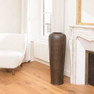 Vase de sol en bronze fait main de la collection Signature, design industriel, hauteur 88 cm, diamètre 31 cm - Product Image 4