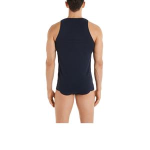 Recién llegado, chaleco elástico acanalado Wife Beater 3xl para hombre, camiseta sin mangas lisa con cuello en U de verano para exportación de hombre desde BD - Product Image 3