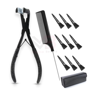 Kit d'outils professionnels pour extensions de cheveux MAGMA BEAUTY - Pince pour extensions adhésives, peigne et pince de sectionnement en acier inoxydable pour usage commercial - Product Image 6