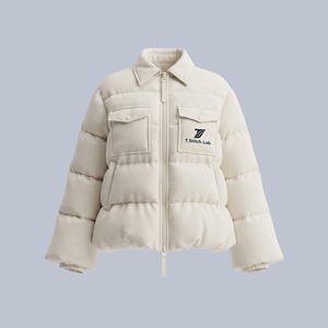 Servicio OEM al por Mayor, Chaqueta Acolchada Impermeable de Lona para Hombre, Estilo Urbano, Corte Regular, Mangas Largas, Logotipo Personalizado - Product Image 2