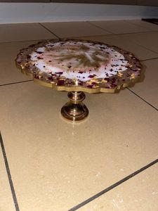 Unique Resin <b>Cake</b> Stand Crafted For Stylish Dessert Presentation <b>Wedding</b> Events And Party Decorations - Product Image 1