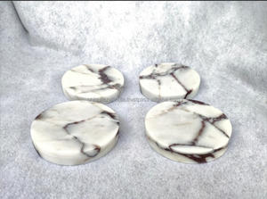 Posavasos de mármol de forma redonda de precio al por mayor para té/café Posavasos de piedra para servir fabricante y proveedor de India - Product Image 3